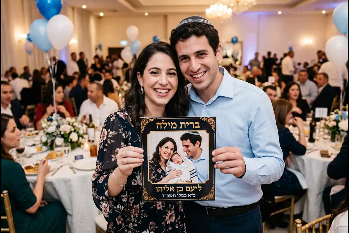 אורחים מחזיקים בגאווה מגנט תרמי טרי של הברית